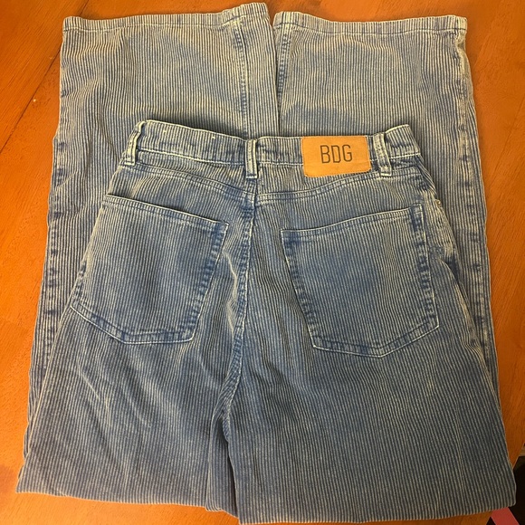 BDG Denim - BDG Blue High Rise Corduroy Wide Leg Jeans Urban Outfitters Sz 27